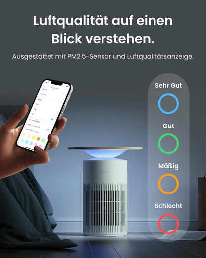 Luftreiniger mit App-Steuerung, Luftreiniger Tisch