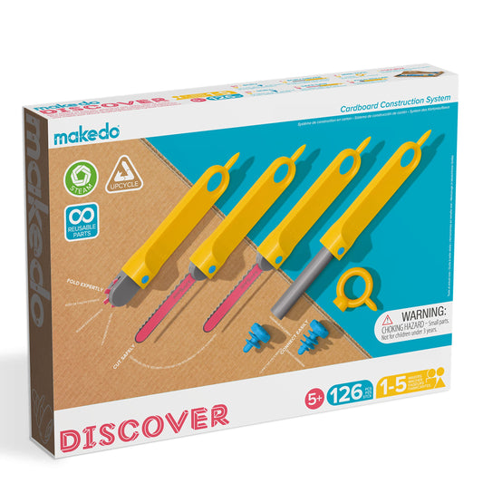 Konstruktionsspielzeuge für Pappe, Konstruktionsspielzeuge für Pappe, Discover, 126 Teile