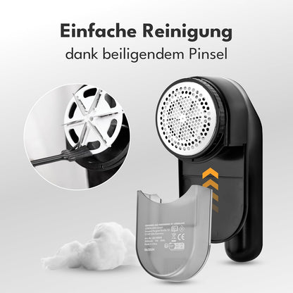 Elektrischer Fusselrasierer mit LED-Anzeige, Schwarz - 2000mah