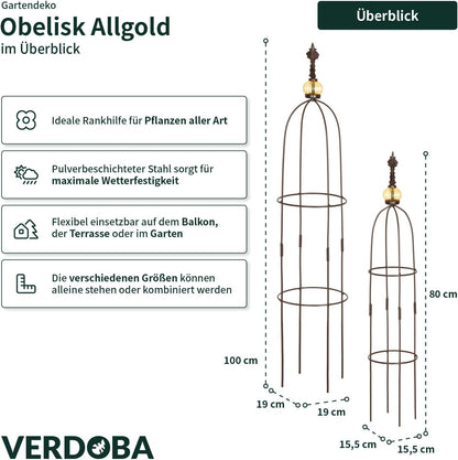 Obelisk-Rankhilfe, Braun Allgold