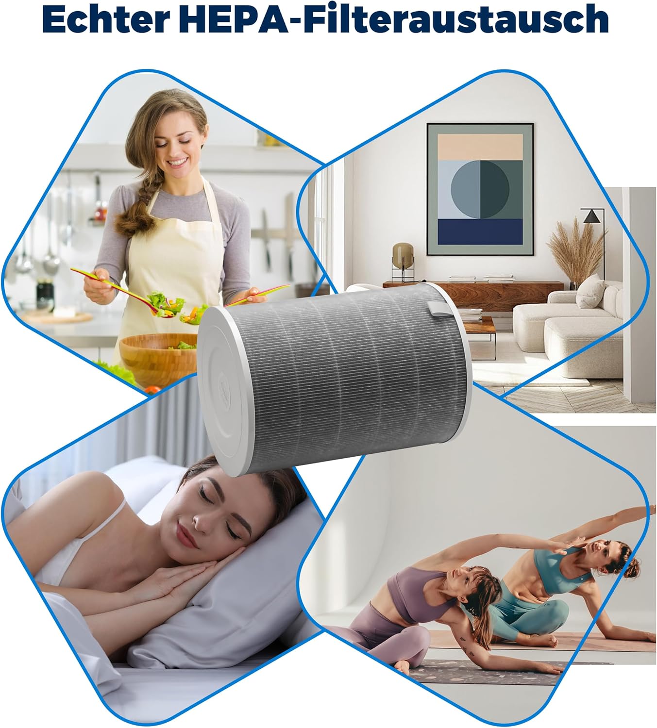 4-teiliges Ersatzfilter-Set für Xiaomi Air Purifier 4, 4 Ersatzfilter