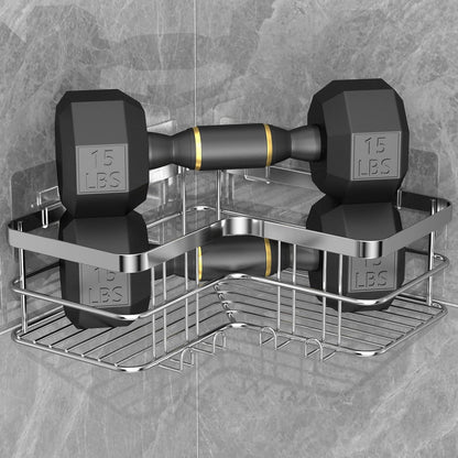 2 x Duschablagen, 2-packs Silber