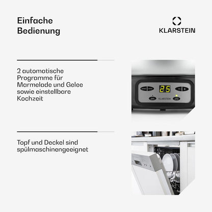 Jam Session Marmeladenkocher mit Automatikprogrammen, 3 Liter
