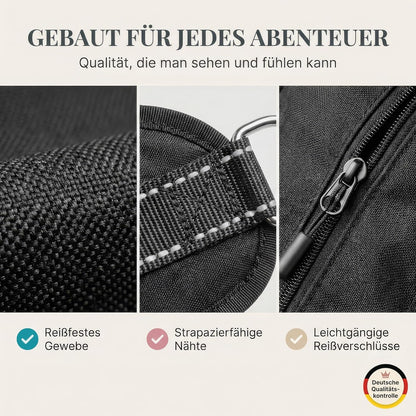 Leckerlitasche für Hunde mit Kotbeutelspender, Schwarz