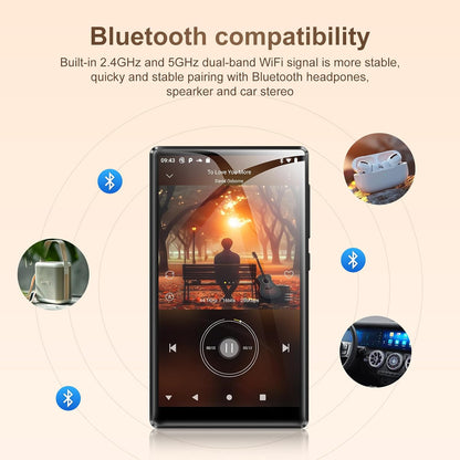 MP3-Player mit Touchscreen & Bluetooth 5.0, Schwarz