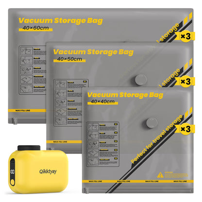9-teiliges Vakuumbeutel-Set mit kabelloser Pumpe, 9 set