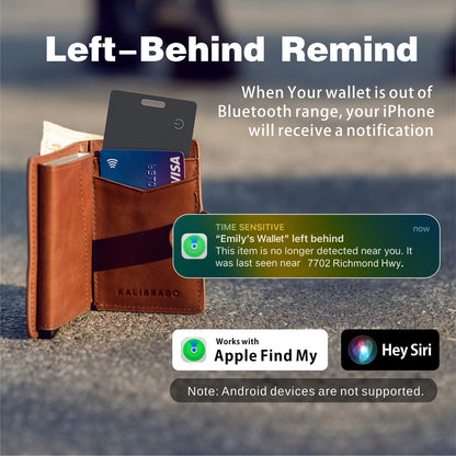 Slim Wallet Tracker Card mit Apple Find My (iOS)