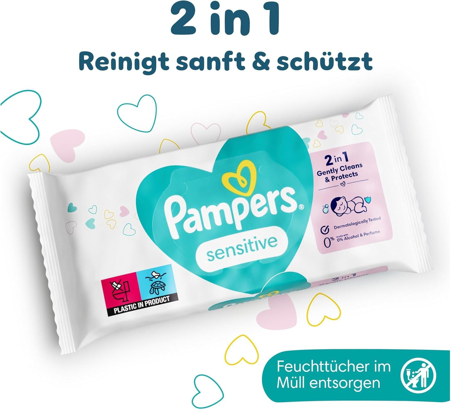 Sensitive Feuchttücher, 624 stück (1er Pack)