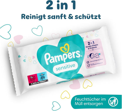 Sensitive Feuchttücher, 624 stück (1er Pack)
