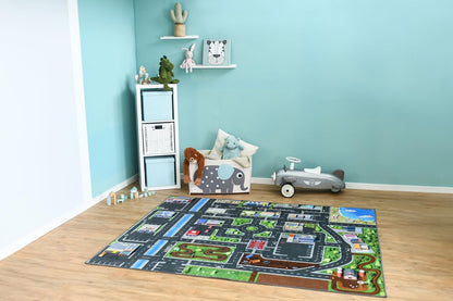 Spielteppich Strasse, Grau Oder Schwarz