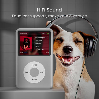 MP3-Player mit Bluetooth und Touch Wheel-Steuerung, silber