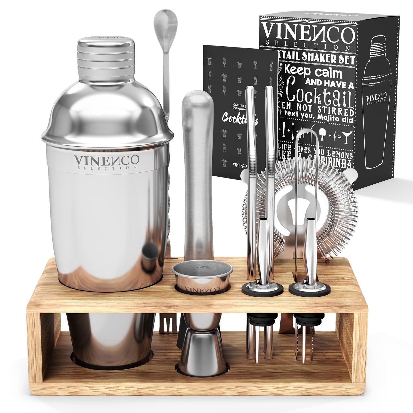 Cocktail Shaker Set, Cocktail Shaker + Ständer