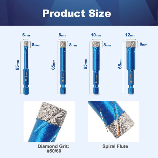 Diamant-Fliesenbohrer Set