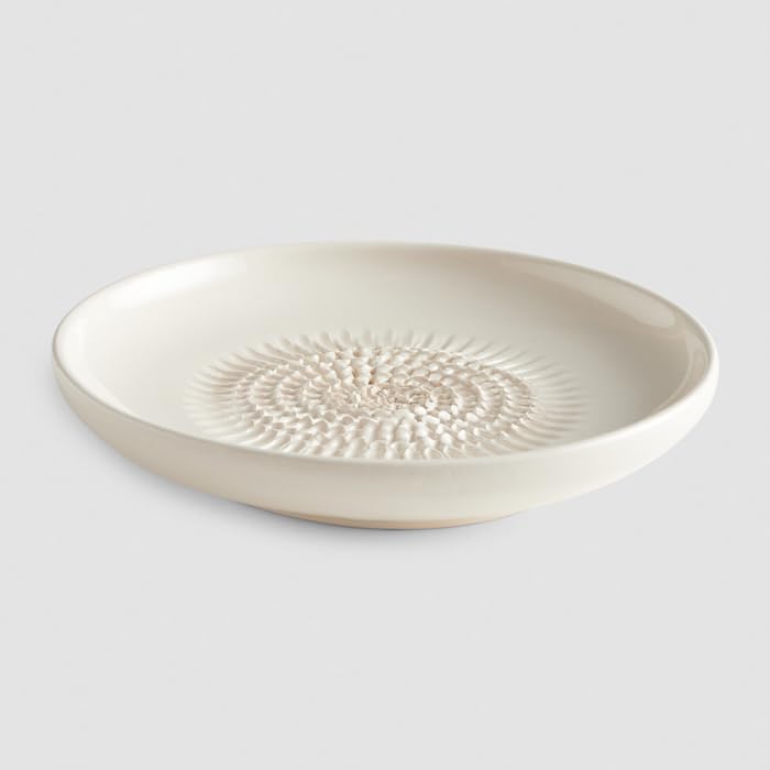 Keramikreibe mit Zubehör-Set, Cremeweiss