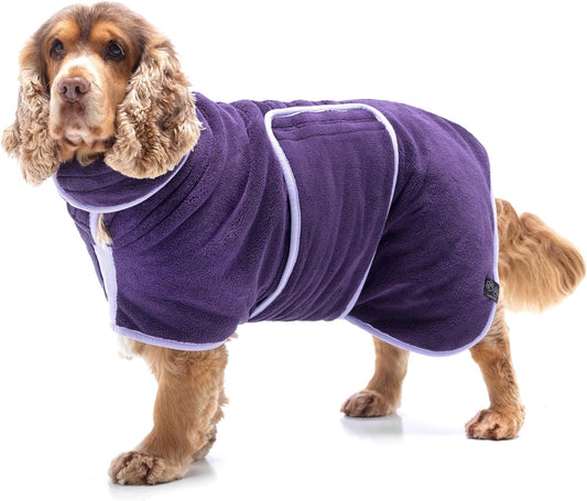 Hundebademantel Ultra-absorbierend & Weich, XXXL Aubergine