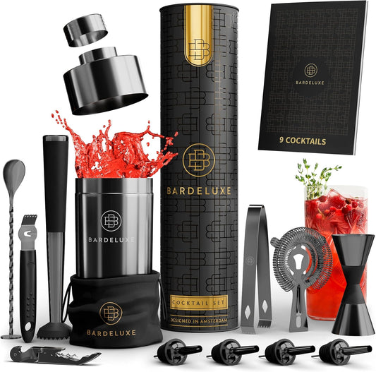 Cocktail Set, Metallic Schwarz