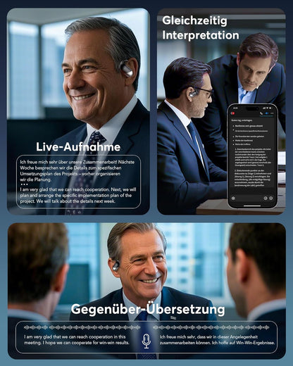 KI Übersetzer Kopfhörer, Klassisches Schwarz
