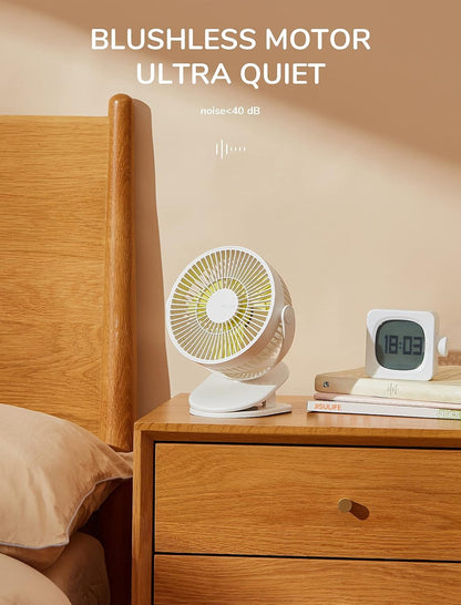 ‎Clip Fan Life1 Plus - Tischventilator mit Clip-Funktion, Milch Weiss