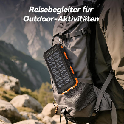 Solar Powerbank 26800 mAh mit USB-C, Dunkelorange