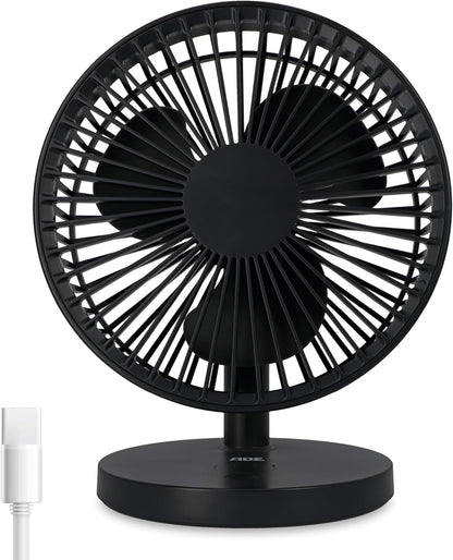USB-Tischventilator mit Akku, Anthrazit