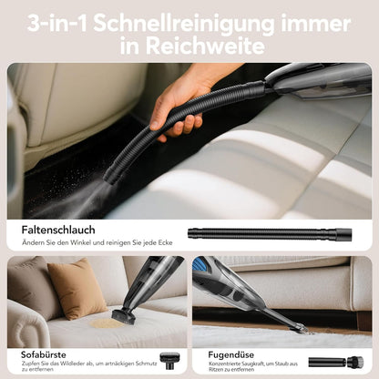 Akku-Handstaubsauger, Schwarz