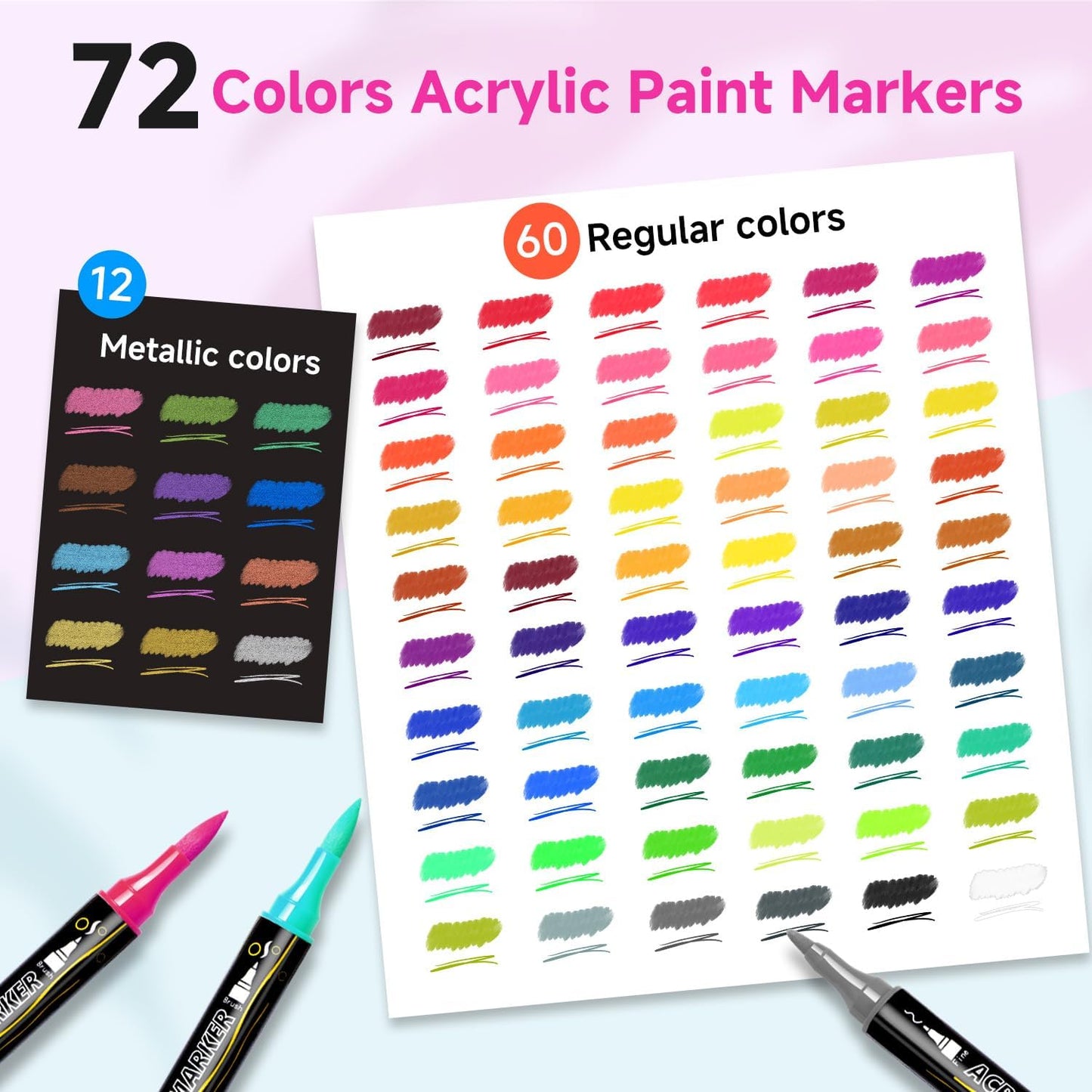 Acrylstifte Set mit Dual-Tip