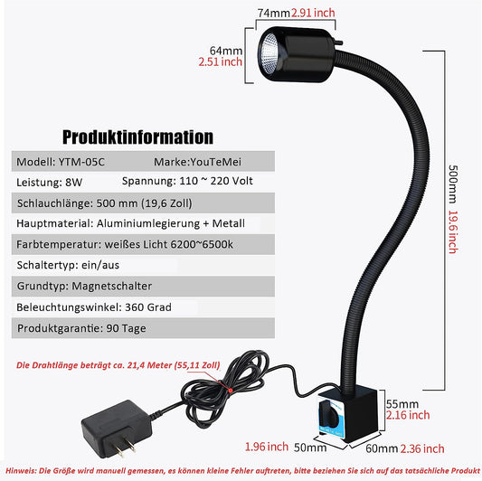 Maschinenlampe mit Magnetfuss