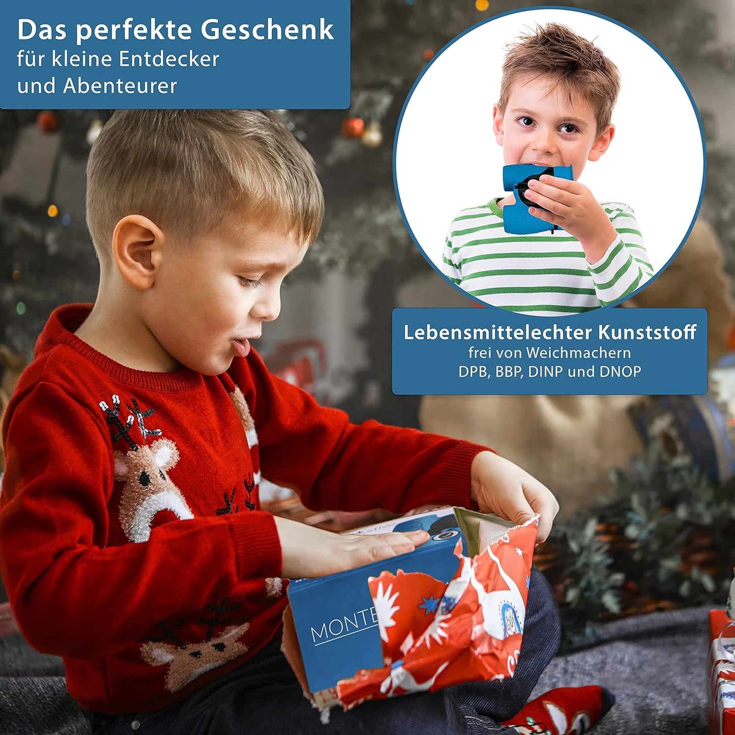 Fernglas-Set für Kinder mit Lupe & Kompass