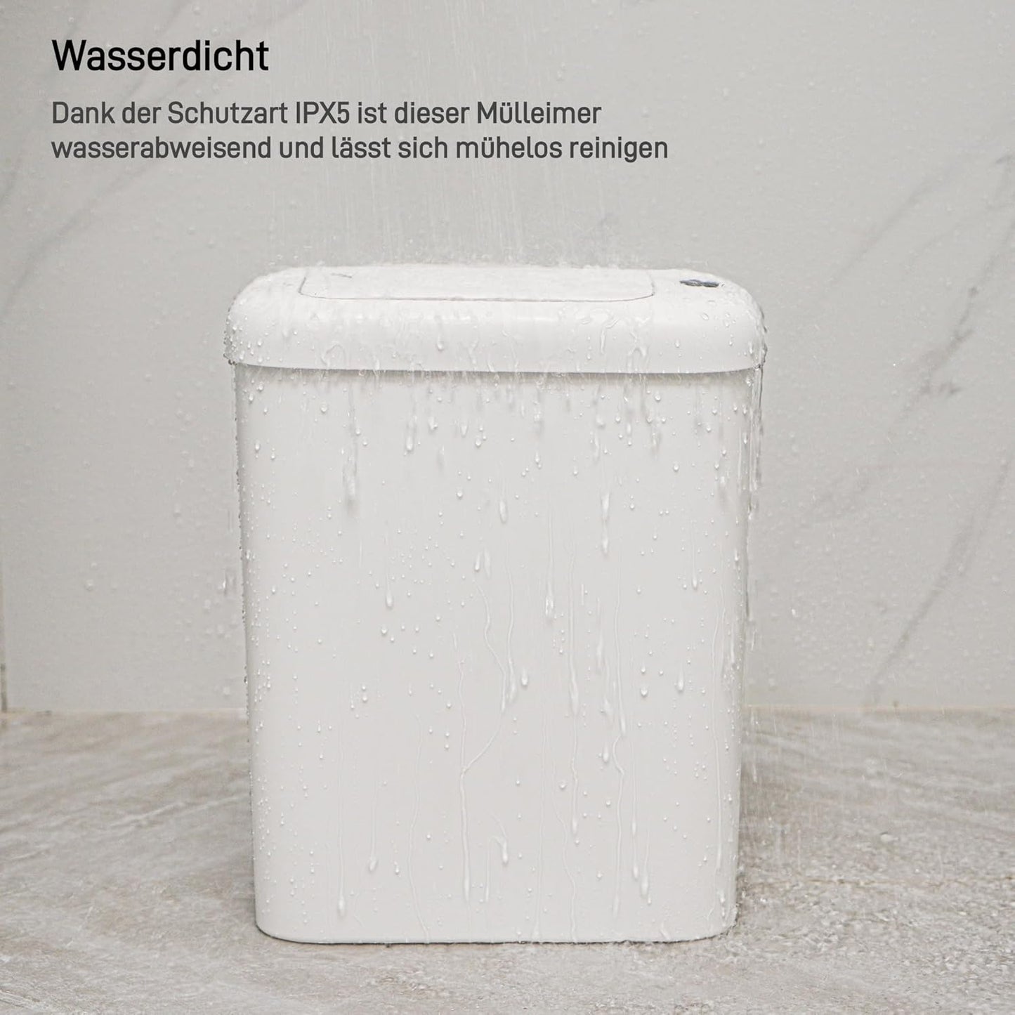 Automatischer Sensor-Mülleimer mit Innenbeleuchtung, 10 Liter-Sensor Weiss