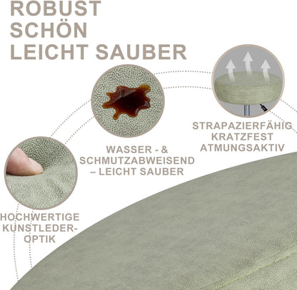 Rollhocker höhenverstellbar, 360° drehbar, ergonomisch, Grün