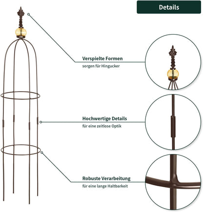 Obelisk-Rankhilfe, Braun Allgold