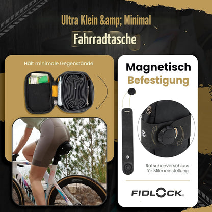 Magnetische Satteltasche, Schwarz S