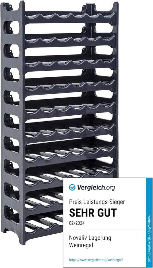 Modulares Flaschenregal für 60 Weinflaschen, für 60 Flaschen