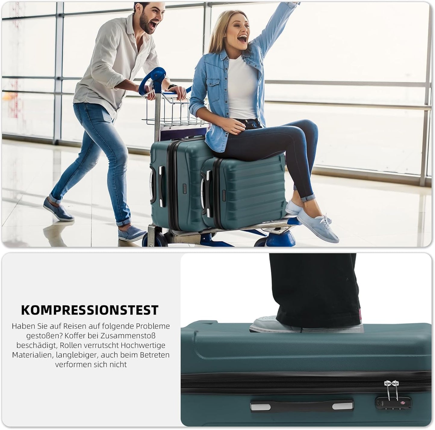Handgepäck Koffer 2080, Dunkelgreen / M