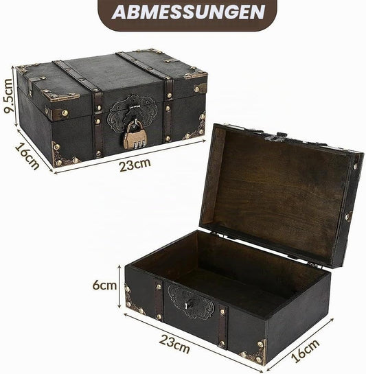 Vintage Schatztruhe mit Zahlenschloss