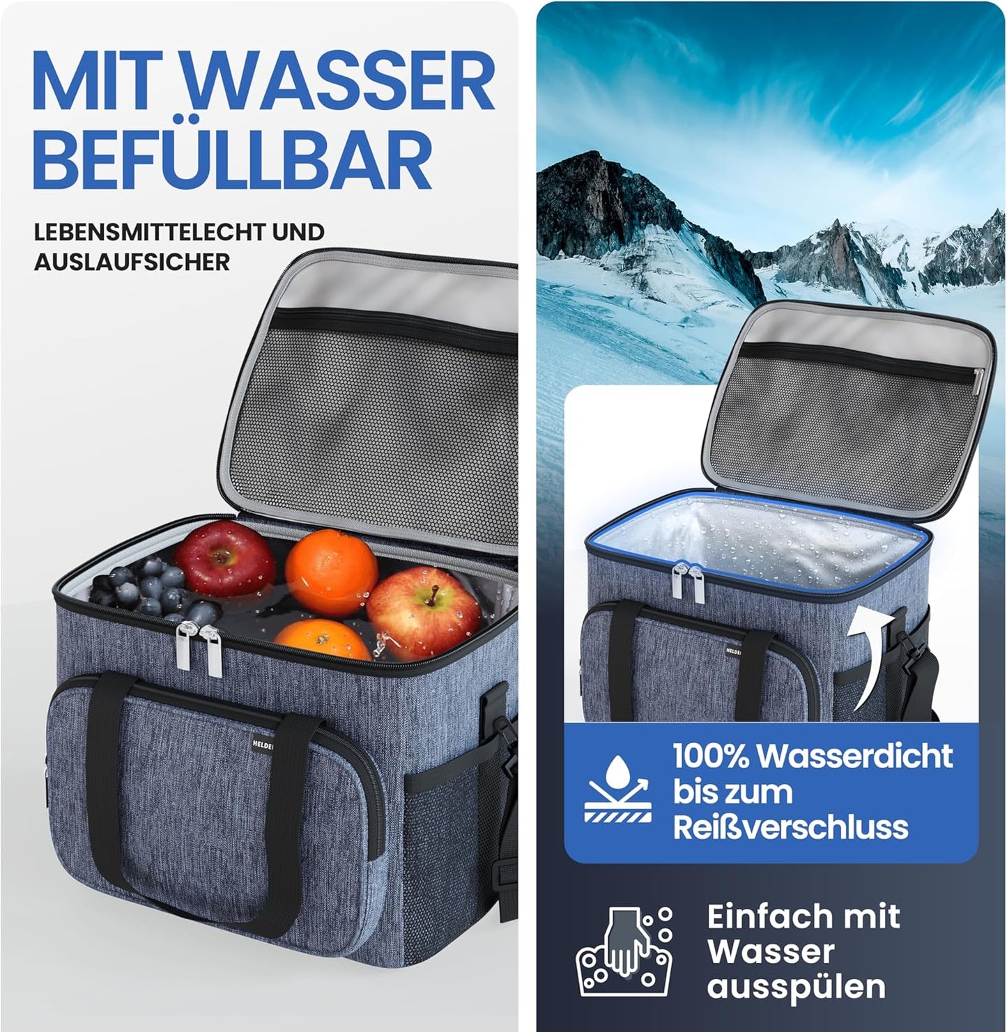 Faltbare Kühltasche, 30L (L38 x B30 x H27 cm) Navyblue