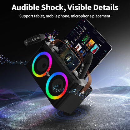 Karaoke-Maschine mit Bluetooth und 2 Mikrofonen