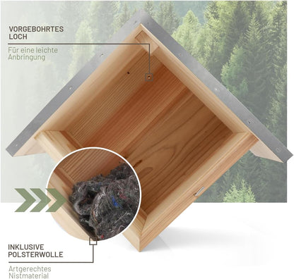 Hummelhotel inkl. Lockstoff und Nistmaterial, Hummelhotel zum Aufhängen