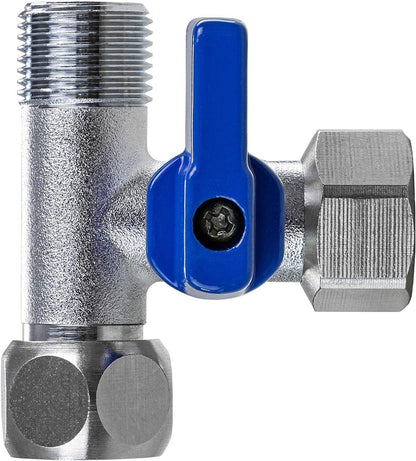 Absperrventil T-Stück Adapter für Wasserfilter, 3/8 AG x 3/8 AG x 3/8 ÜM