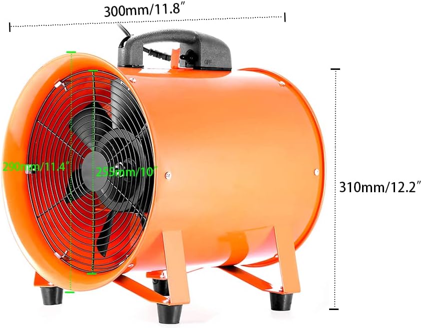 Axialgebläse ø250mm mit 10m PVC-Kanal
