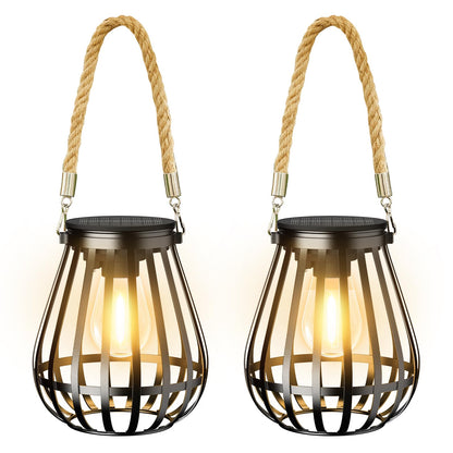 2er-Set Solarlampen, Retro