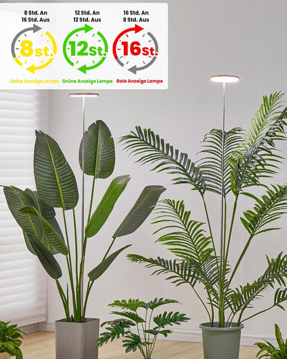 LED Wachstumslampe 2er Set, Bambus 2 PCS