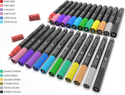 Acrylstifte-Set für Steinmalerei, GLITZERN