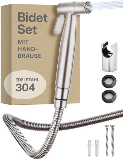 Bidet Set mit Handbrause, Schlauch & Halter