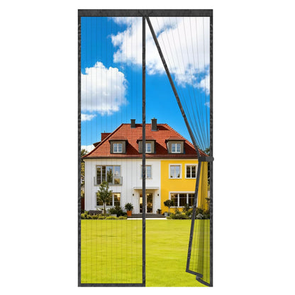 Magnet-Insektenschutz für Balkontür 110x220cm, 110x220cm Schwarz