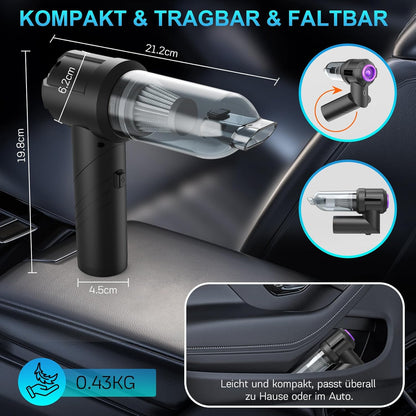 4-in-1 Akku-Handstaubsauger mit Gebläse & Aufblasfunktion