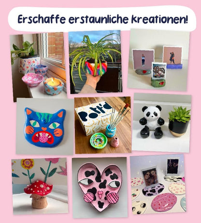 DIY Töpferset für Zuhause, Pastellfarben