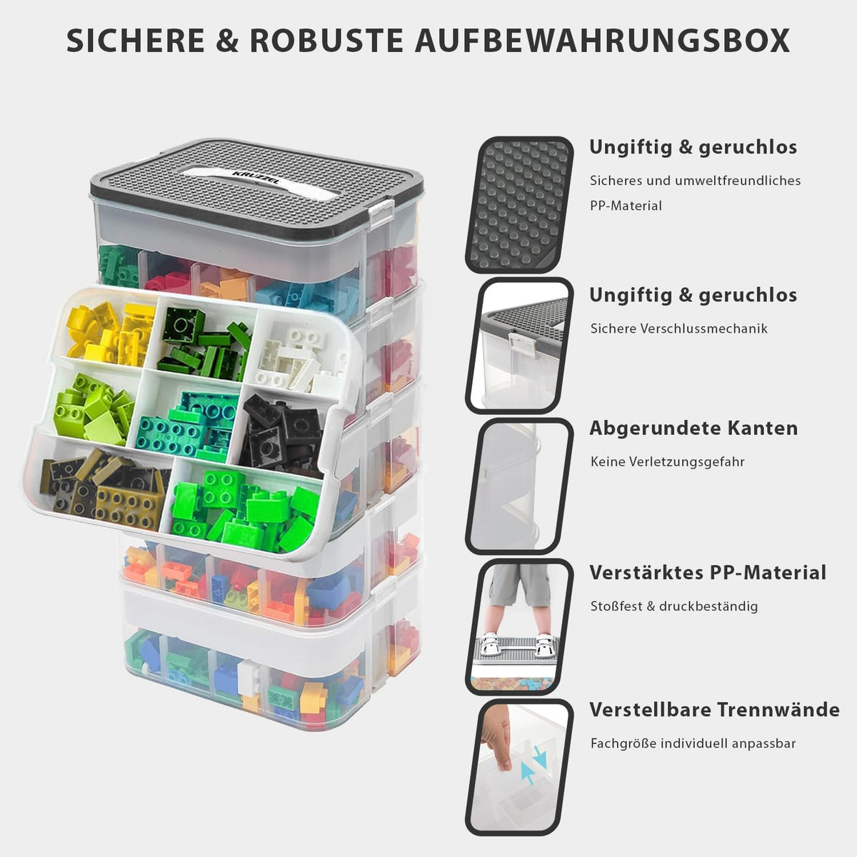 Aufbewahrungsbox für Bausteine