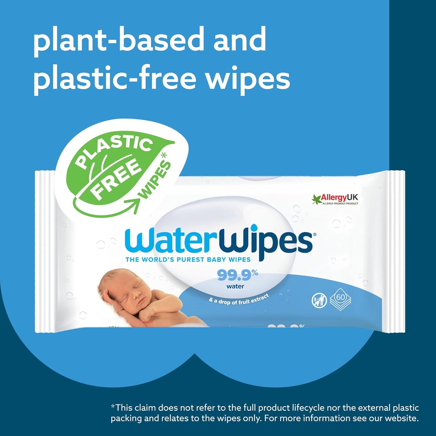 Plastikfreie Reinigungstücher für Babys (1080 Stück), 1080 Stück (18er Pack)