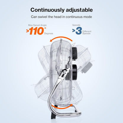 Aerson Bodenventilator, 30 cm Chrom